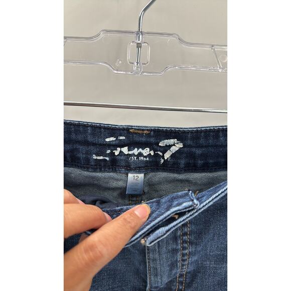 Seven7 denim shorts high waisted size 12 shorts jorts casual festival summer - Picture 3 of 5